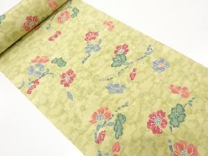 アンティーク　枝花模様織り出し　着尺反物